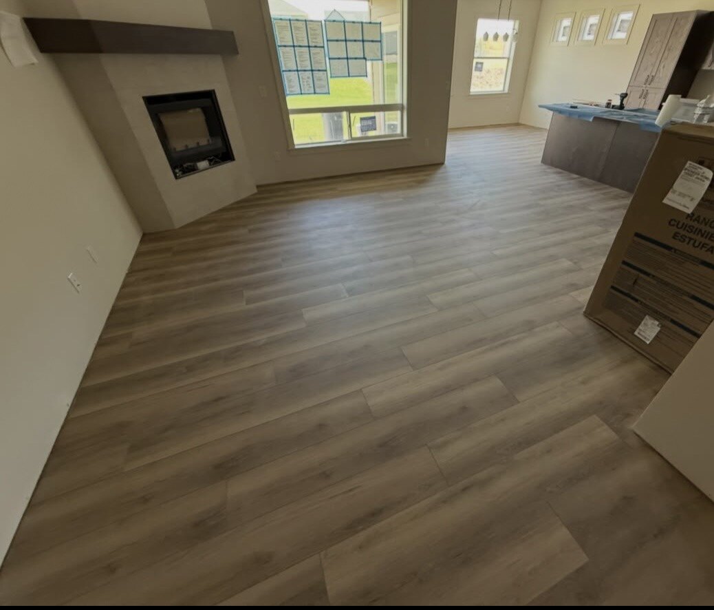 Completed open-plan flooring installation